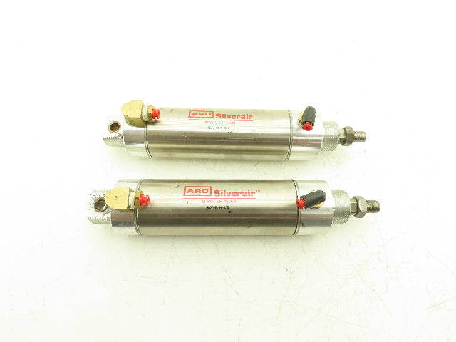 ARO 313.75-DXP Pneumatic Air Cylinder Silverair 2" Bore 3-3/4" Stroke 5/8" Rod