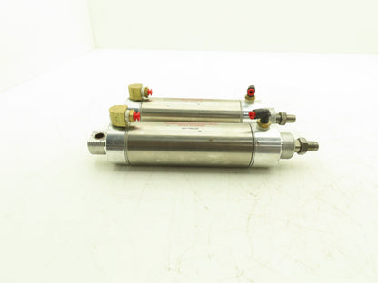 ARO 313.75-DXP Pneumatic Air Cylinder Silverair 2" Bore 3-3/4" Stroke 5/8" Rod