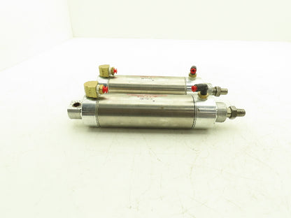 ARO 313.75-DXP Pneumatic Air Cylinder Silverair 2" Bore 3-3/4" Stroke 5/8" Rod