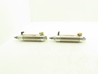 ARO 313.75-DXP Pneumatic Air Cylinder Silverair 2" Bore 3-3/4" Stroke 5/8" Rod