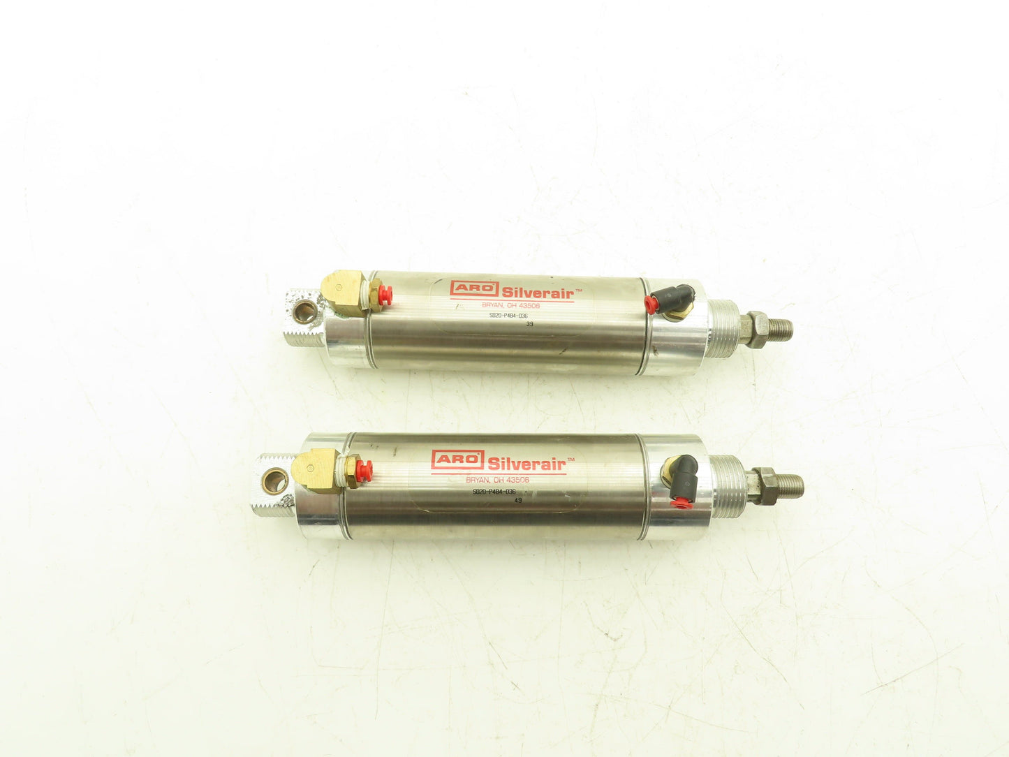 ARO 313.75-DXP Pneumatic Air Cylinder Silverair 2" Bore 3-3/4" Stroke 5/8" Rod