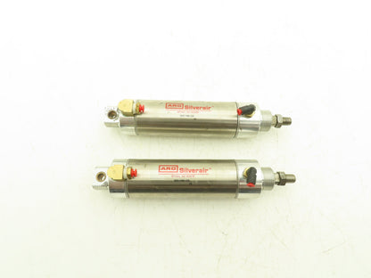 ARO 313.75-DXP Pneumatic Air Cylinder Silverair 2" Bore 3-3/4" Stroke 5/8" Rod