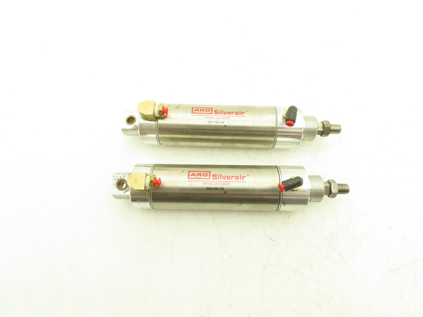 ARO 313.75-DXP Pneumatic Air Cylinder Silverair 2" Bore 3-3/4" Stroke 5/8" Rod