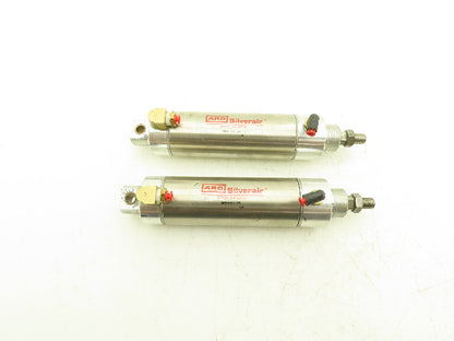 ARO 313.75-DXP Pneumatic Air Cylinder Silverair 2" Bore 3-3/4" Stroke 5/8" Rod