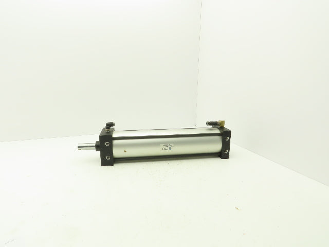 TRD Bimba Pneumatic Air Cylinder 4" Bore 15" Stroke 250 PSI Bottom Tapped