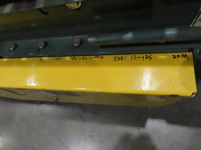Hytrol 24"x 10' Belt-Over Roller Conveyor 21"BF Center Drive 1Hp 230/460V 136fpm