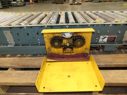 Hytrol 45° S-Curve 24" Accumulation Roller Conveyor 21"BF Slave Belt Drive 9' 6"