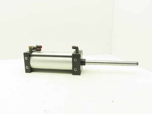 TRD Bimba Pneumatic Air Cylinder 4" Bore 8" Stroke 250 PSI 10.25" Extended Rod