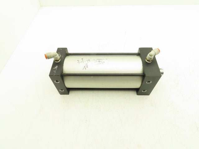 TRD Bimba Pneumatic Air Cylinder 4" Bore 8" Stroke 250 PSI Bottom Tapped