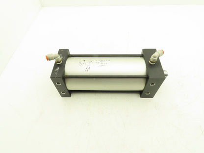 TRD Bimba Pneumatic Air Cylinder 4" Bore 8" Stroke 250 PSI Bottom Tapped