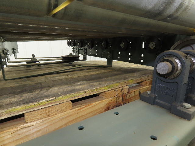 Hytrol 24" Accumulation Roller Conveyor 22.5° RH Curve Slave Belt Drive 56"L