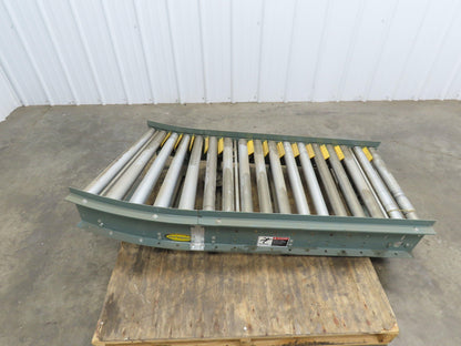 Hytrol 24" Accumulation Roller Conveyor 22.5° RH Curve Slave Belt Drive 56"L