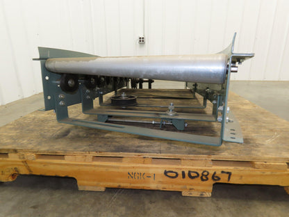 Hytrol 24" Accumulation Roller Conveyor 22.5° RH Curve Slave Belt Drive 56"L