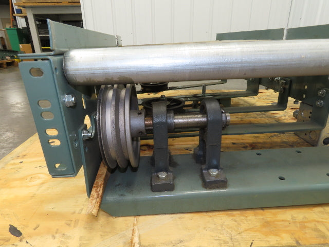 Hytrol 24" Accumulation Roller Conveyor 22.5° LH Curve Slave Belt Drive 38"L