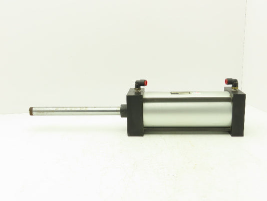 Pneumatic Air Cylinder 4" Bore 8" Stroke 250 PSI 9.75" Extended Rod