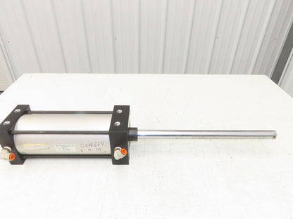 TRD Bimba Pneumatic Air Cylinder 4" Bore 8" Stroke 250 PSI 10.25" Extended Rod