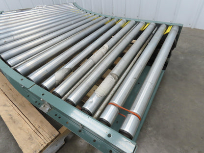 Hytrol 36" Accumulation Roller Conveyor 45° Curve V-Belt Slave Drive 33"BF