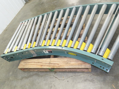 Hytrol 36" Accumulation Roller Conveyor 45° Curve V-Belt Slave Drive 33"BF