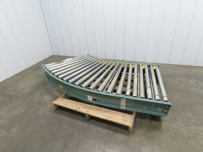 Hytrol 36" Accumulation Roller Conveyor 45° Curve V-Belt Slave Drive 33"BF