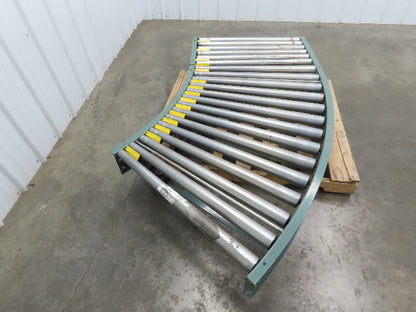 Hytrol 36" Accumulation Roller Conveyor 45° Curve V-Belt Slave Drive 33"BF