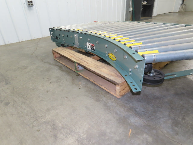 Hytrol 36" Accumulation Roller Conveyor 45° Curve V-Belt Slave Drive 33"BF