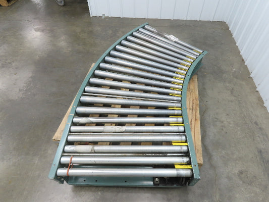 Hytrol 36" Accumulation Roller Conveyor 45° Curve V-Belt Slave Drive 33"BF