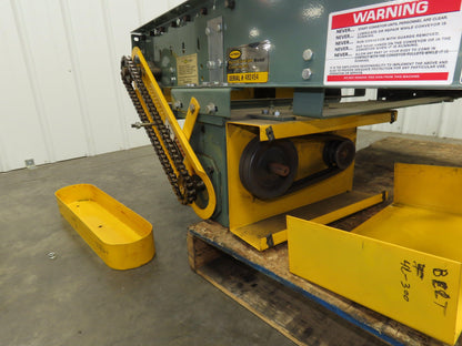 Hytrol 36" Accumulation Roller Conveyor 45° RH Curve V-Belt Drive 1Hp 460V 3PH