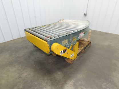 Hytrol 36" Accumulation Roller Conveyor 45° RH Curve V-Belt Drive 1Hp 460V 3PH