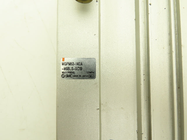 SMC MGPM63-140A-M9BLS-XC19 Pneumatic Guided Air Cylinder 63mm Bore 140mm Stroke
