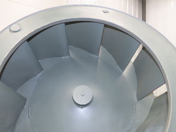 Backward Incline Blower Replacement Fan 34" Dia 12" Wide 1-15/16" Shaft Green