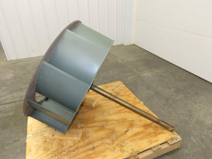 Backward Incline Blower Replacement Fan 34" Dia 12" Wide 1-15/16" Shaft Green