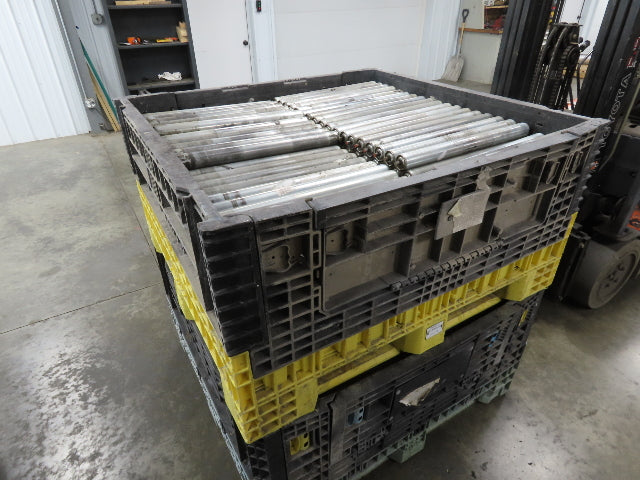 Hytrol 24" Conveyor Roller 1.9" x 21"BF Galvanized Steel 7/16" Hex  Lot of 10