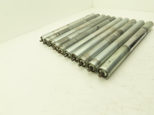Hytrol 24" Conveyor Roller 1.9" x 21"BF Galvanized Steel 7/16" Hex  Lot of 10