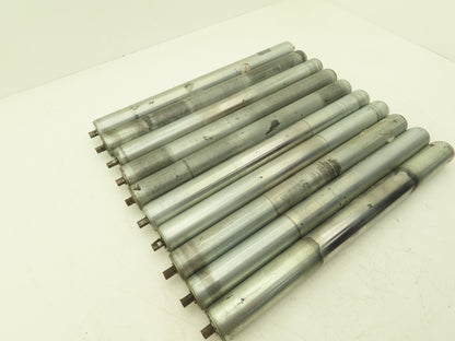 Hytrol 24" Conveyor Roller 1.9" x 21"BF Galvanized Steel 7/16" Hex  Lot of 10