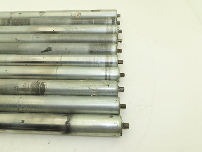 Hytrol 24" Conveyor Roller 1.9" x 21"BF Galvanized Steel 7/16" Hex  Lot of 10