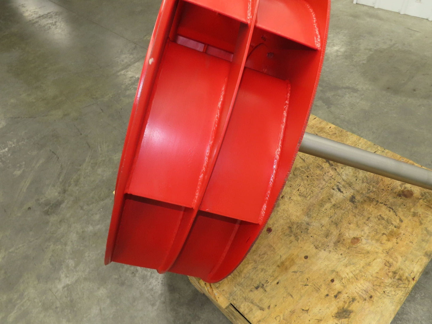 Backward Incline Blower Replacement Fan 41" Dia 12" Wide 2-15/16" Shaft Red