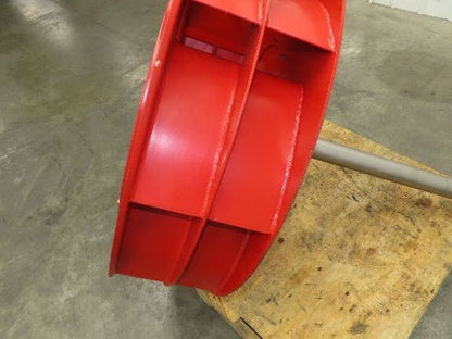 Backward Incline Blower Replacement Fan 41" Dia 12" Wide 2-15/16" Shaft Red
