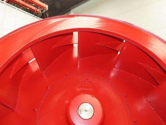 Backward Incline Blower Replacement Fan 41" Dia 12" Wide 2-15/16" Shaft Red