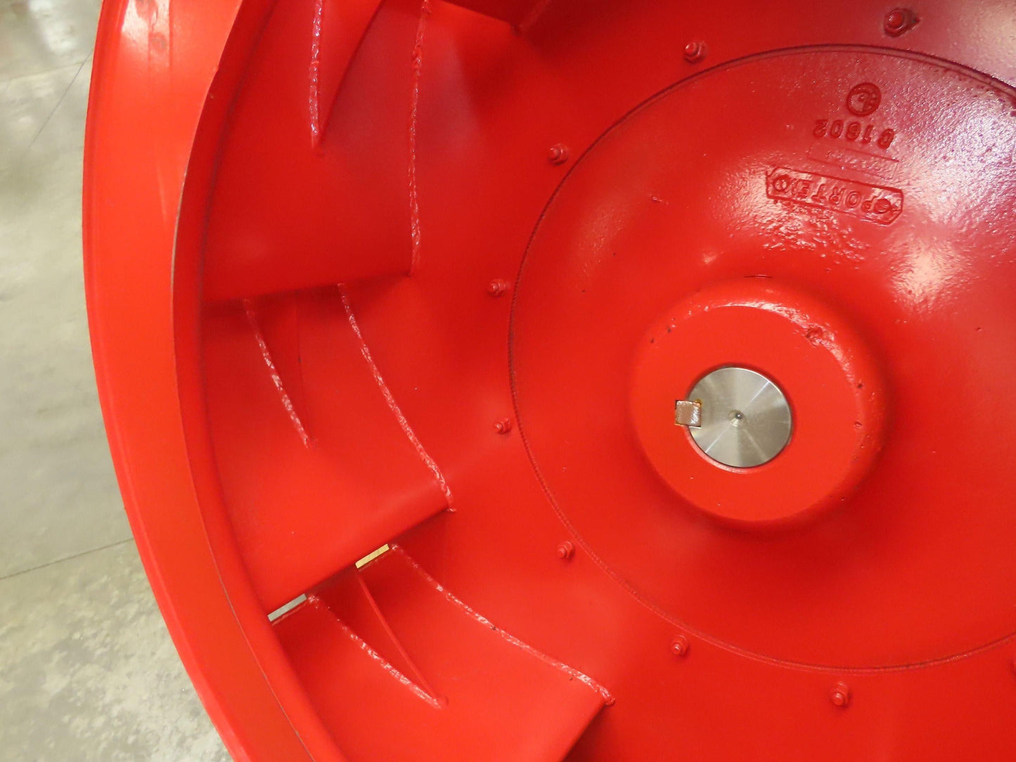 Backward Incline Blower Replacement Fan 41" Dia 12" Wide 2-15/16" Shaft Red