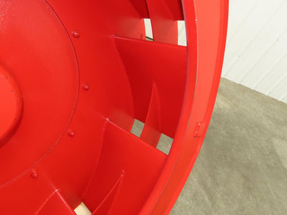 Backward Incline Blower Replacement Fan 41" Dia 12" Wide 2-15/16" Shaft Red
