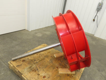 Backward Incline Blower Replacement Fan 41" Dia 12" Wide 2-15/16" Shaft Red