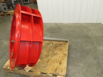 Backward Incline Blower Replacement Fan 41" Dia 12" Wide 2-15/16" Shaft Red