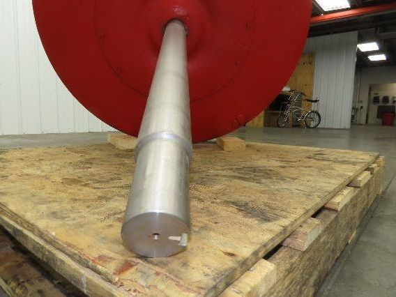 Backward Incline Blower Replacement Fan 41" Dia 12" Wide 2-15/16" Shaft Red