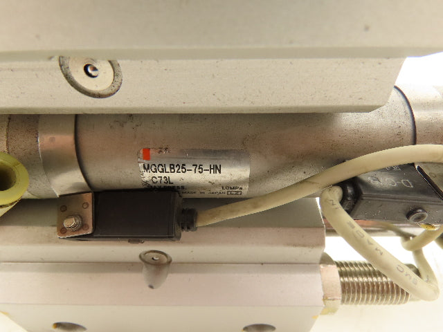 SMC MGGLB25-75-HN-C73L Pneumatic External Guided Cylinder 25mm Bore 75mm Stroke