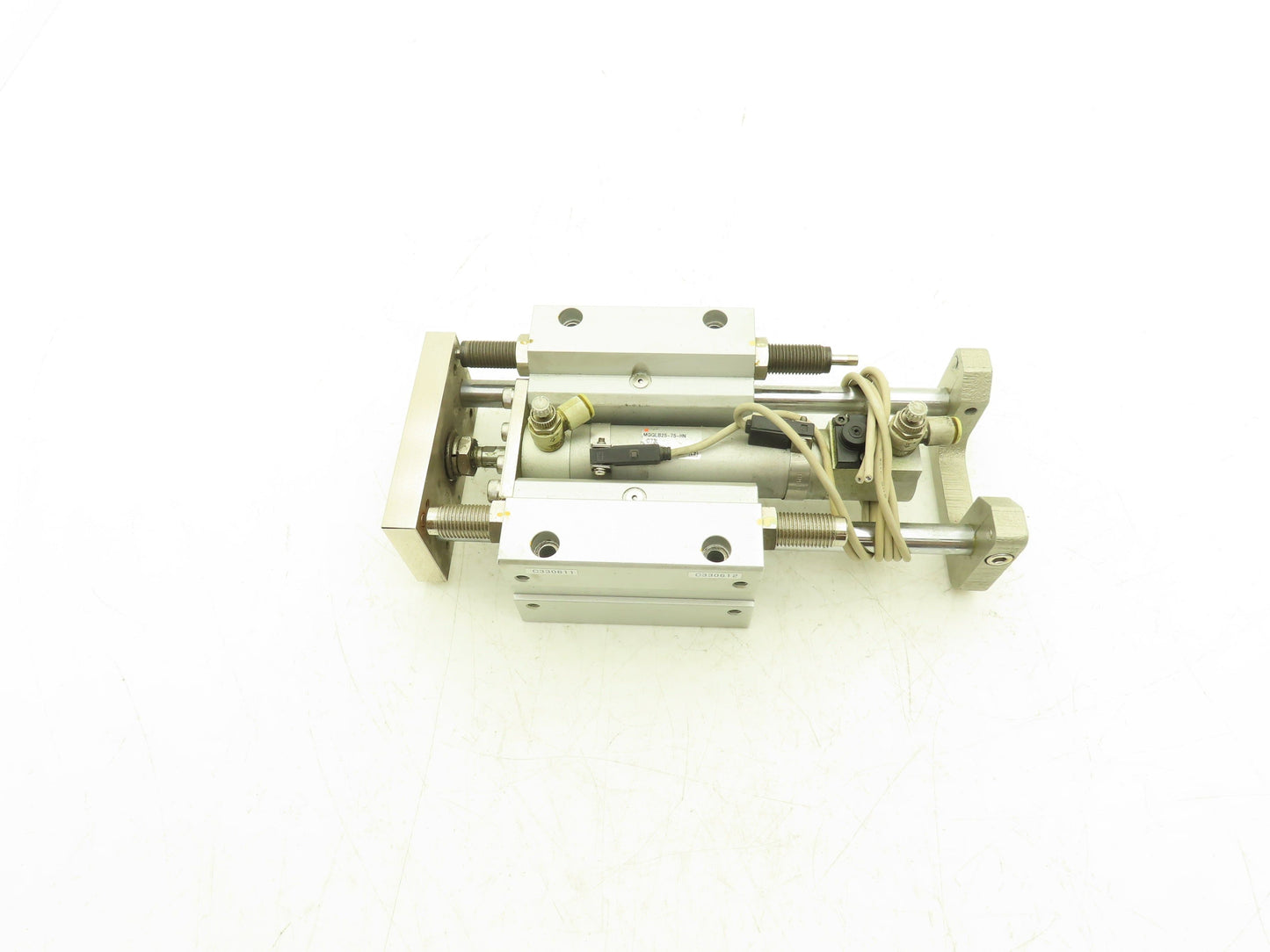 SMC MGGLB25-75-HN-C73L Pneumatic External Guided Cylinder 25mm Bore 75mm Stroke