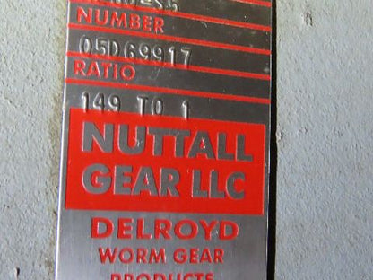 Delroyd HE80-S5 Helical Worm Gear Reducer 149:1 Ratio 9Hp 2-11 RPM 38300 In-Lb