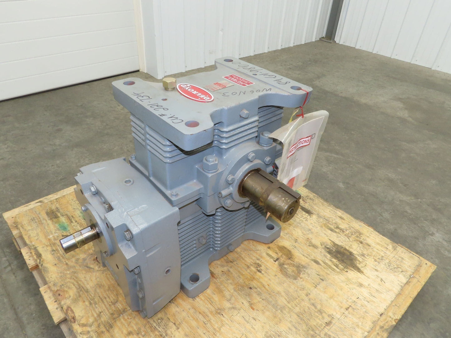 Delroyd HE80-S5 Helical Worm Gear Reducer 149:1 Ratio 9Hp 2-11 RPM 38300 In-Lb