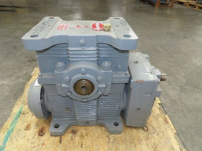Delroyd HE80-S5 Helical Worm Gear Reducer 149:1 Ratio 9Hp 2-11 RPM 38300 In-Lb