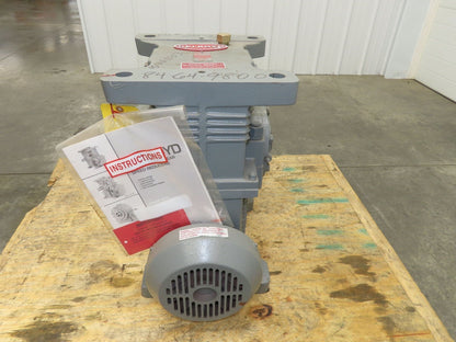 Delroyd HE80-S5 Helical Worm Gear Reducer 149:1 Ratio 9Hp 2-11 RPM 38300 In-Lb
