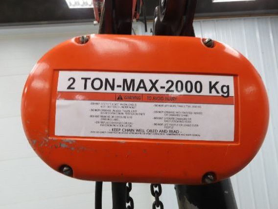 CM Lodestar R 2 Ton Electric Chain Hoist 13' Lift 8 FPM 230/460 3 PH Trolley